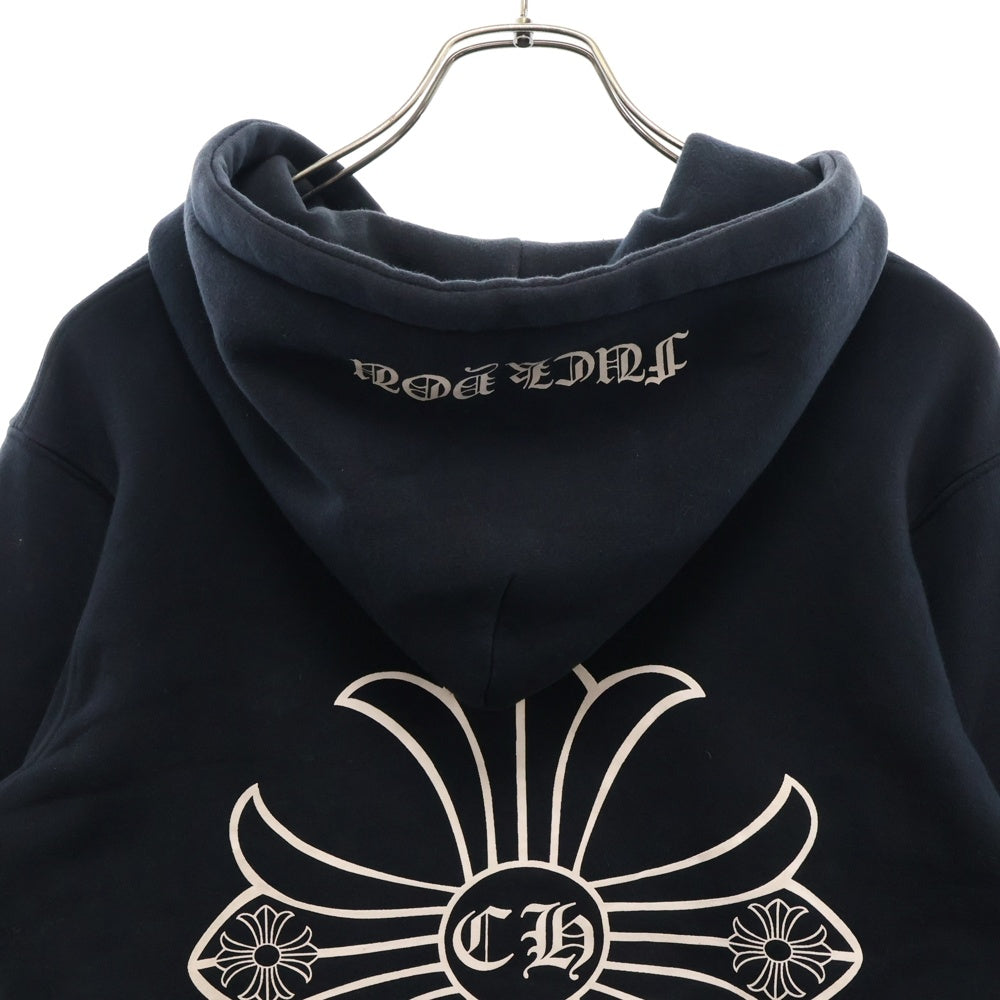 CHROME HEARTS(クロムハーツ) 【OLD】ダガージップ CHクロス サーマルライナー ジップアップ スウェットパーカー ブラック
