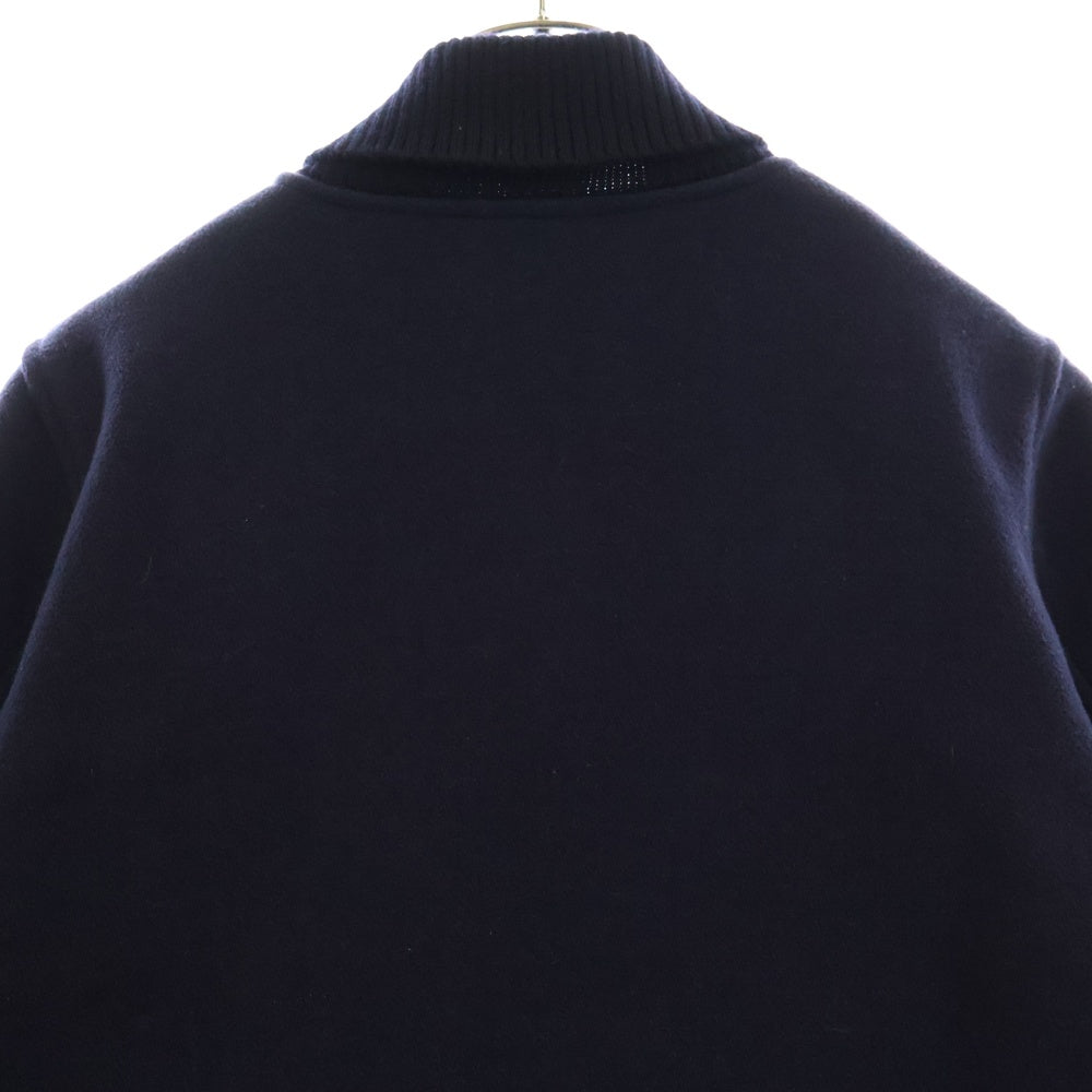 RADIALL(ラディアル) ロゴパッチ バーシティジャケット ジップアップブルゾン ネイビー RAD-12AW-JK004-1