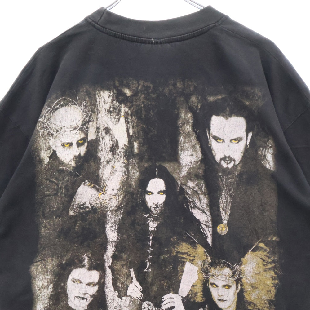 VINTAGE(ヴィンテージ) 90S VINTAGE CRADLE OF FIFTH クレイドルオブフィフス バンド 両面プリント 半袖Tシャツ カットソー ブラック