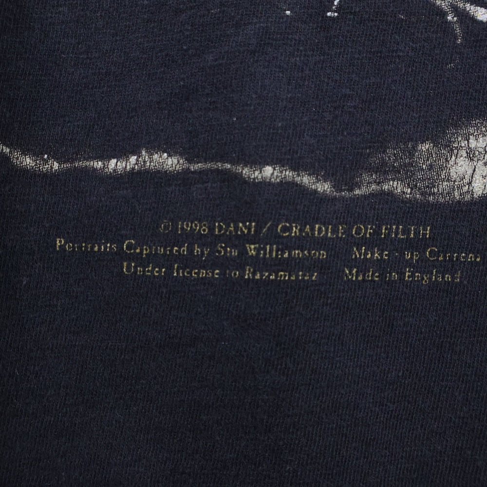 VINTAGE(ヴィンテージ) 90S VINTAGE CRADLE OF FIFTH クレイドルオブフィフス バンド 両面プリント 半袖Tシャツ カットソー ブラック