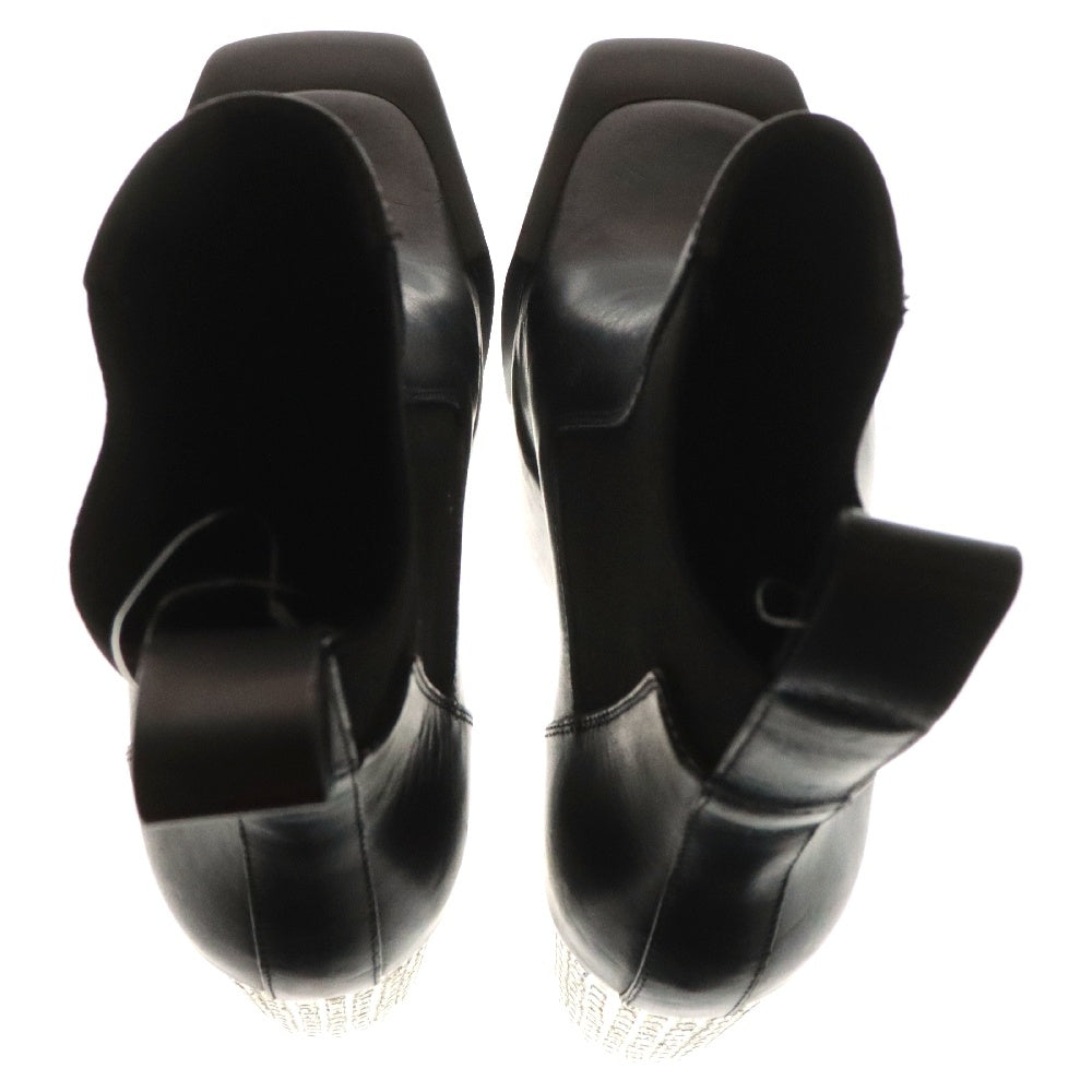Rick Owens(リックオウエンス) GRILL KISS BOOTS キスブーツ ライトストーン クリアヒール ブラック RU02A5825