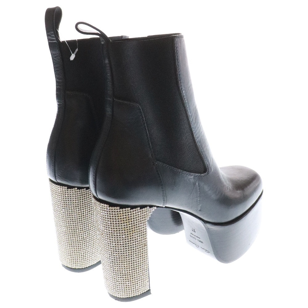 Rick Owens(リックオウエンス) KISS BOOTS キスブーツ ライトストーン装飾 ウッドソール ブラック RU02A5825