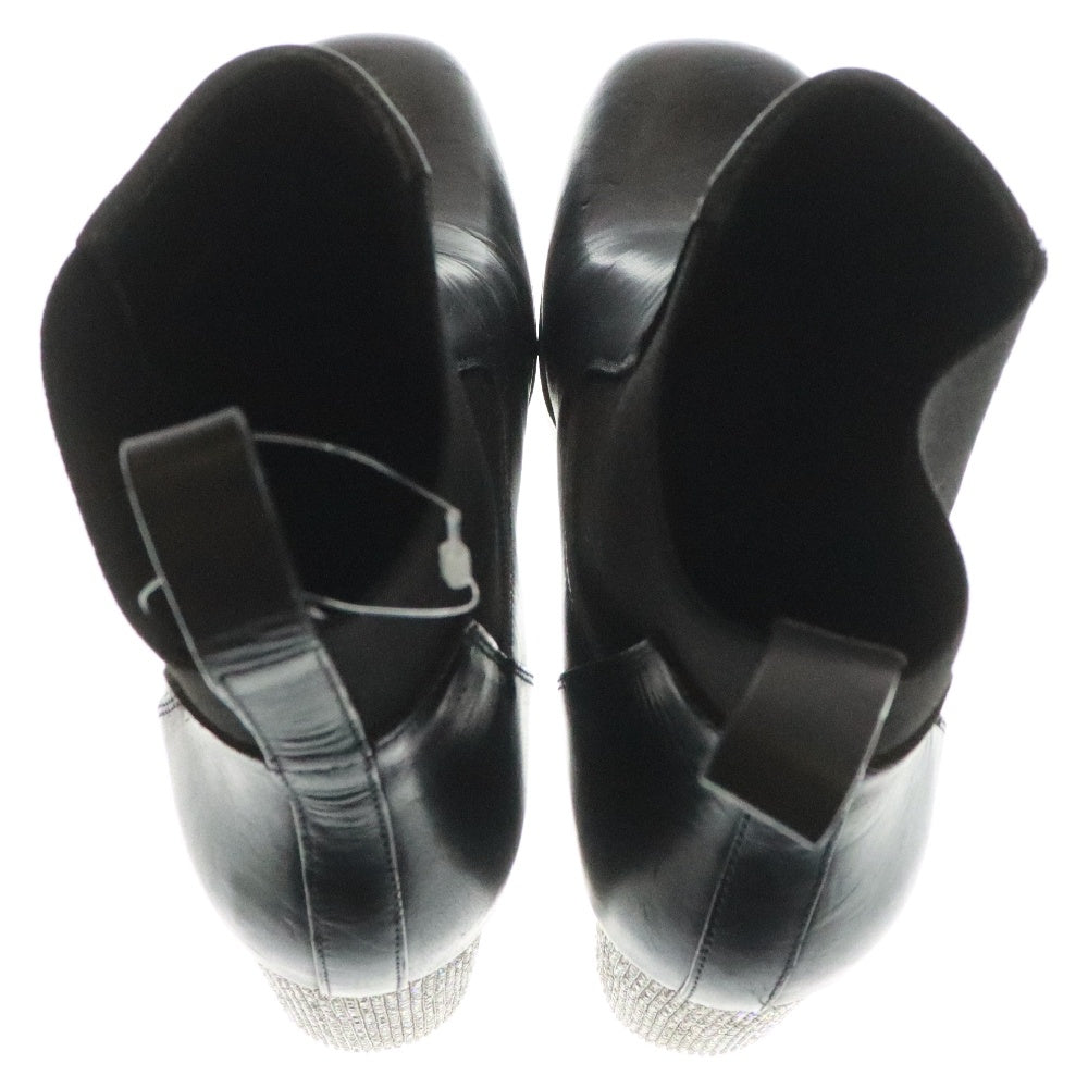 Rick Owens(リックオウエンス) KISS BOOTS キスブーツ ライトストーン装飾 ウッドソール ブラック RU02A5825