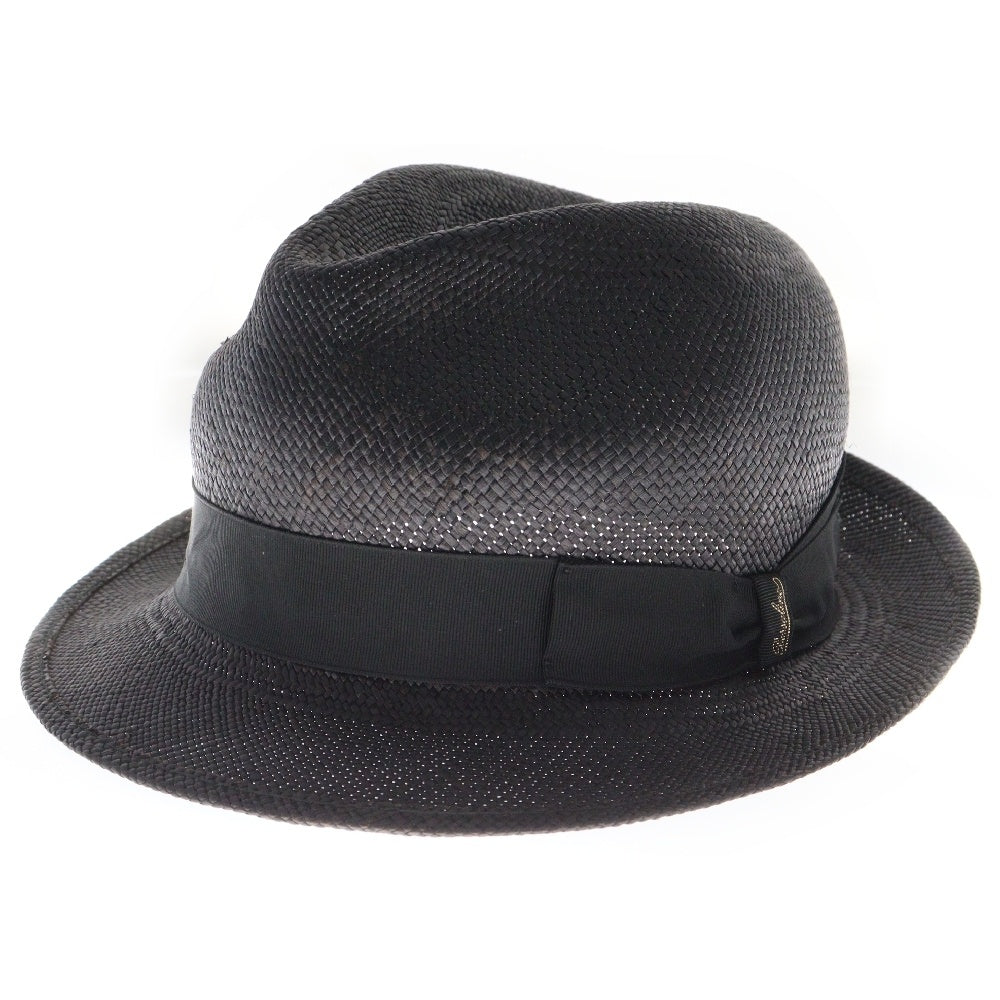 Borsalino(ボルサリーノ) パナマ キート ミディアムブリム ハット 帽子 ブラック