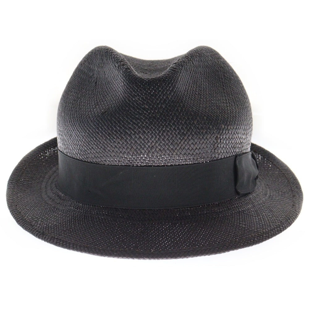 Borsalino(ボルサリーノ) パナマ キート ミディアムブリム ハット 帽子 ブラック