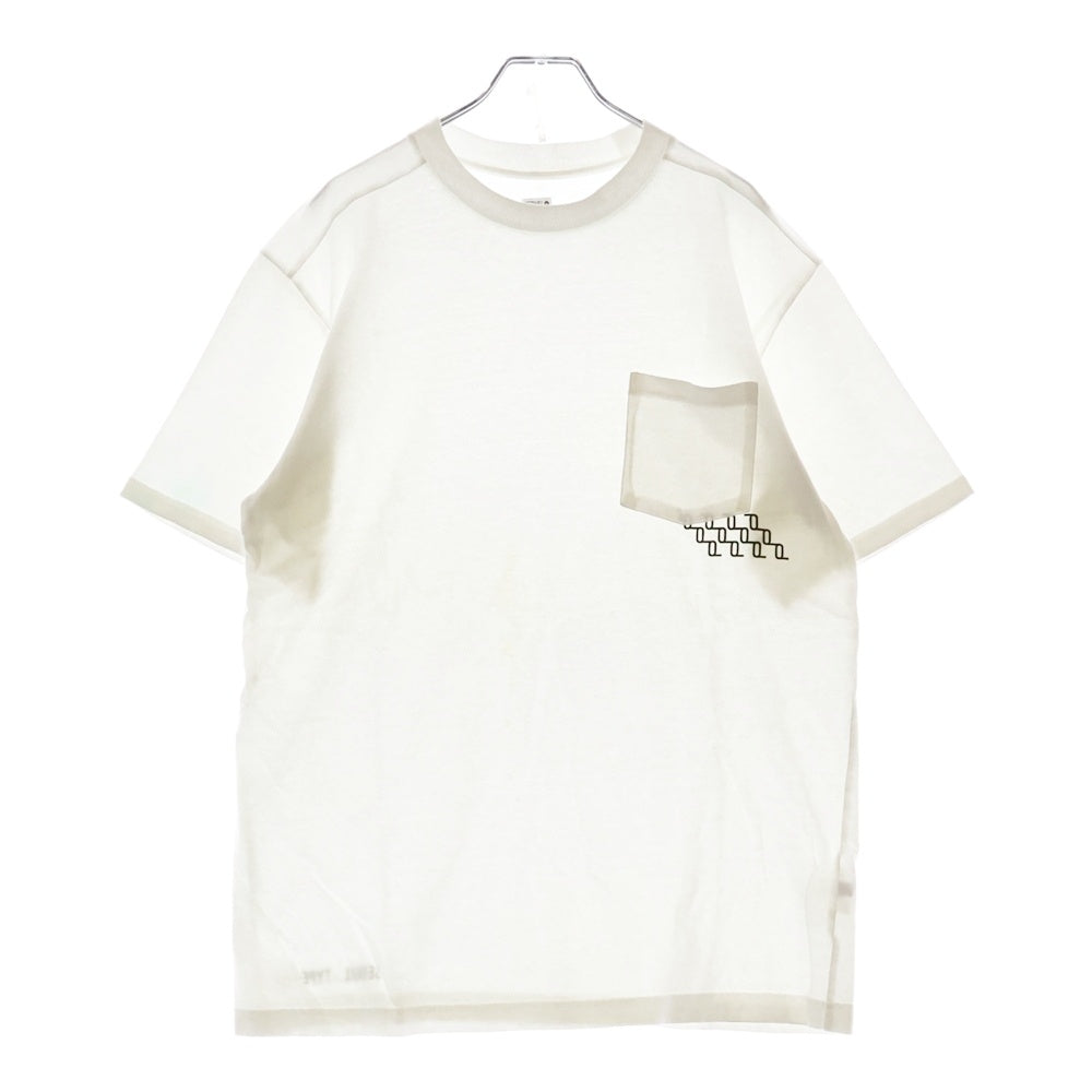 SEQUEL(シークエル) コットン ポケット付き 半袖Tシャツ ホワイト