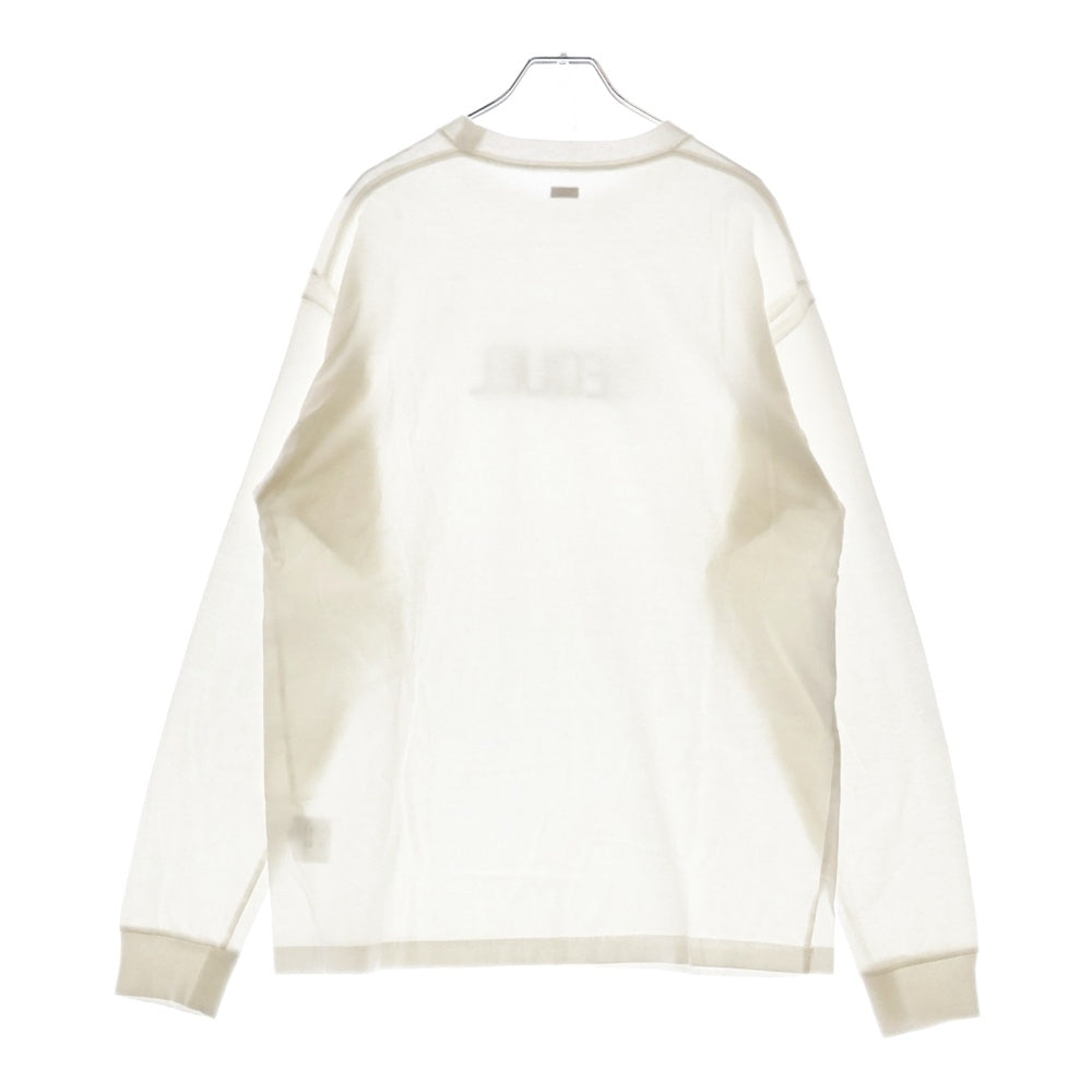 SEQUEL(シークエル) フロントプリント 長袖 Tシャツ ホワイト