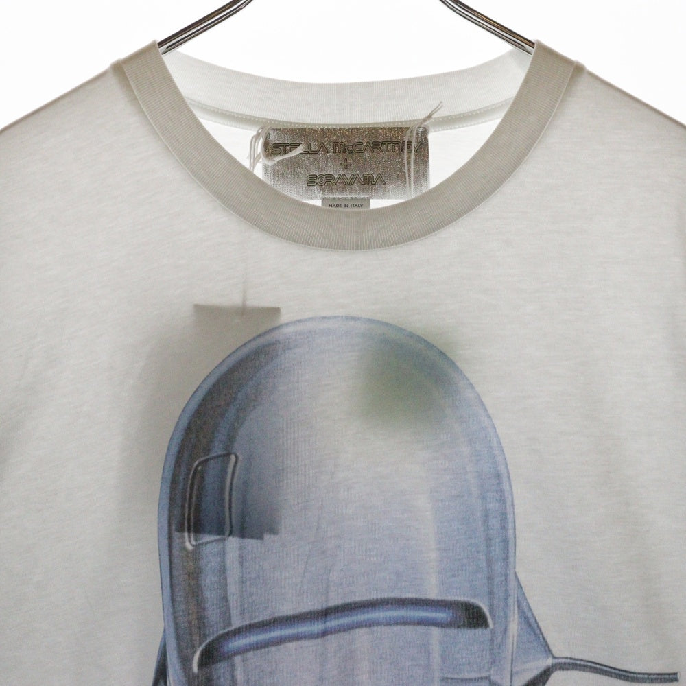STELLA McCARTNEY(ステラマッカートニー) Sexy Robot Long-Sleeve フロントプリント ロボット プリント 長袖Tシャツ カットソー ホワイト