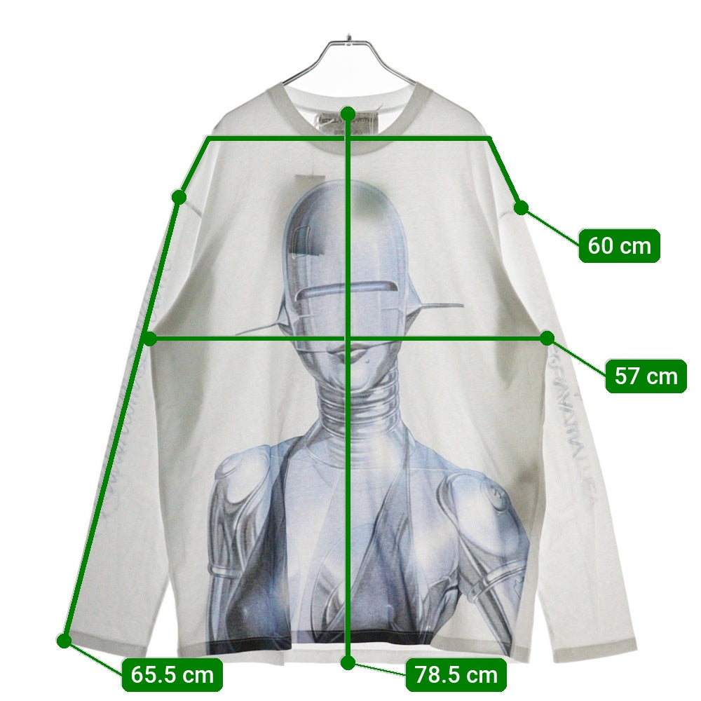 STELLA McCARTNEY(ステラマッカートニー) Sexy Robot Long-Sleeve フロントプリント ロボット プリント 長袖Tシャツ カットソー ホワイト