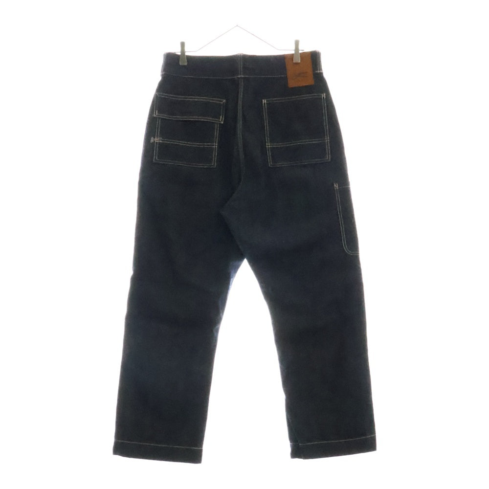 DENHAM(デンハム) ロゴパッチ付き ストレートデニムパンツ ジーンズ インディゴ 01-25-03-10-001