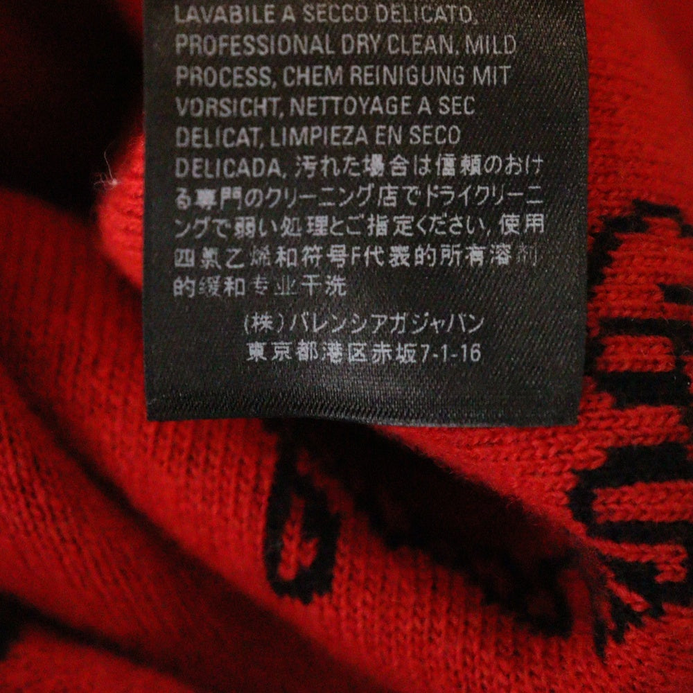 BALENCIAGA(バレンシアガ) Allover Script Logo Sweater ロゴデザイン ラウンドネック ニット セーター ブラック 683294 T4112