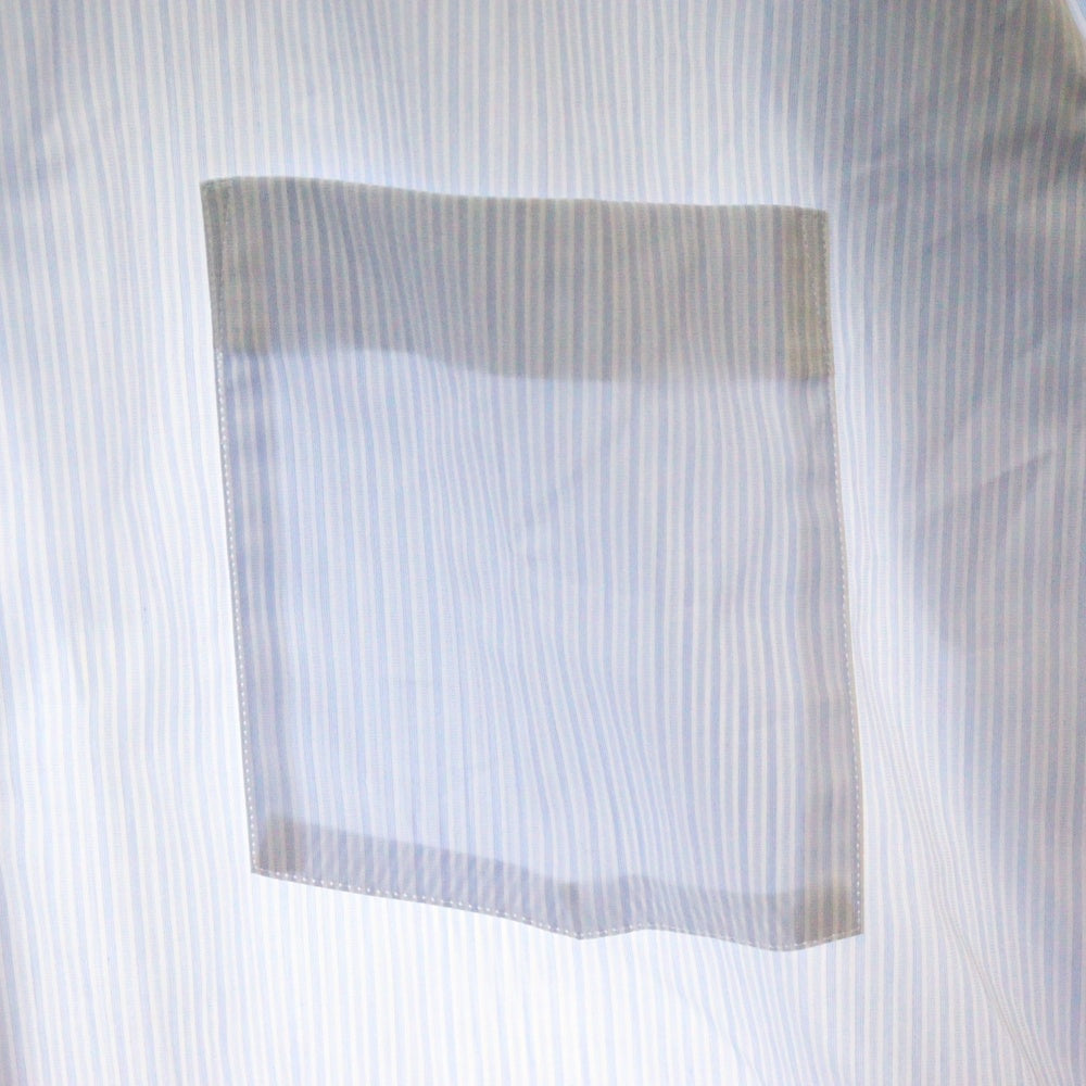 COMME des GARCONS SHIRT(コムデギャルソンシャツ) L/S STRIPE SHIRT フロントポケット ストライプ 長袖シャツ ブルー FZ-B115