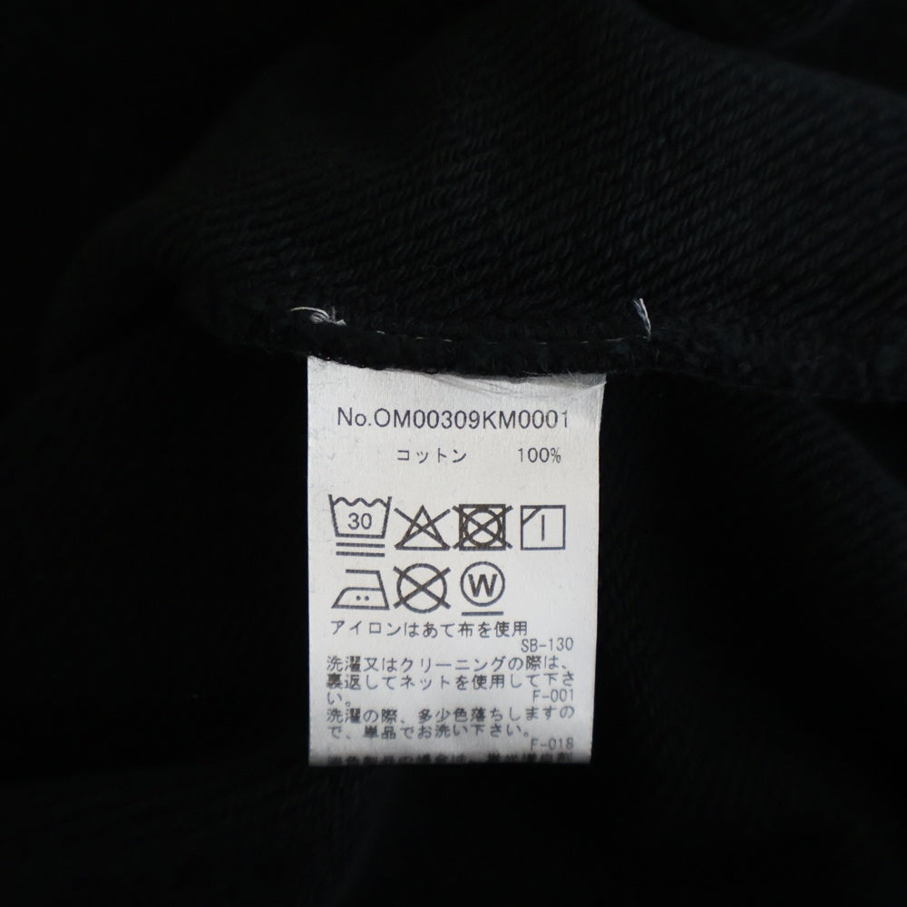 MAISON KITSUNE(メゾンキツネ) EMBROIDERY OVERSIZE SWEAT ロゴ刺繍 クルーネックスウェットトレーナー ブラック OM00309KM0001