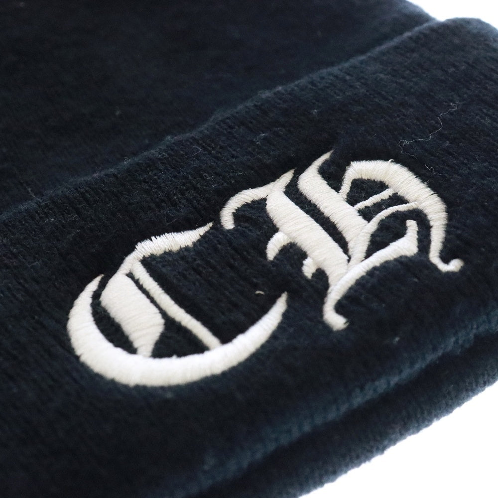 CHROME HEARTS(クロムハーツ) WATCH CAP ワッチキャップ CHロゴ刺繍 ニットビーニー ニット帽 帽子 ブラック