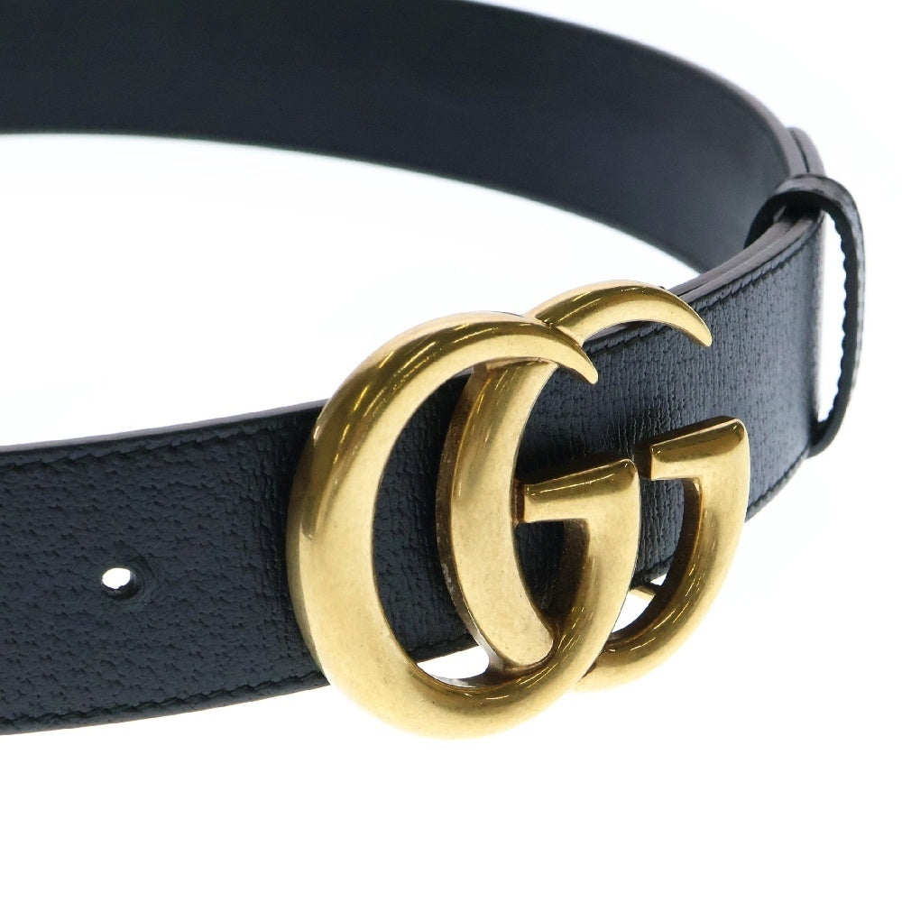 GUCCI(グッチ) GG Belt GGマーモント レザーベルト ブラック 406831