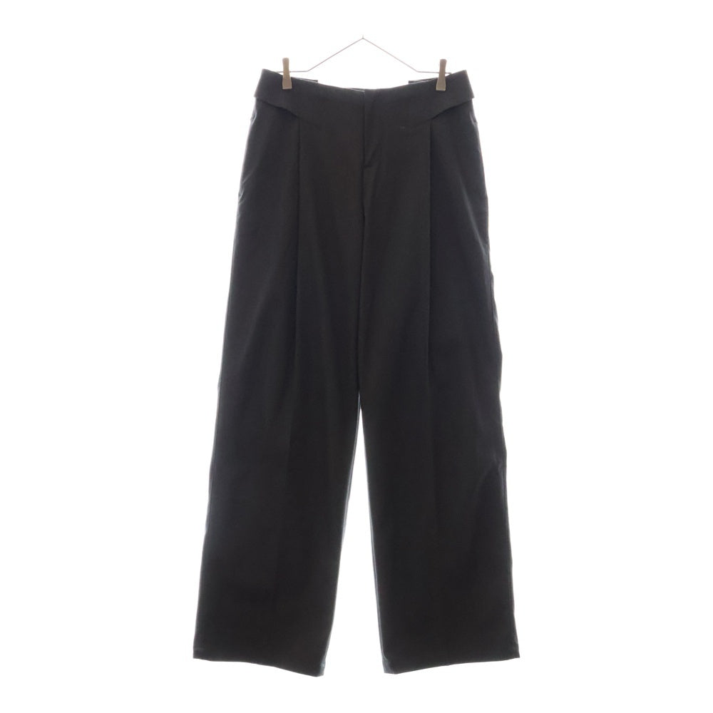 BIBLIOTHERK(ビブリオテーク) 24AW LOOSE DRESS TROUSERS センタープレス ルーズ ドレスパンツ グレー