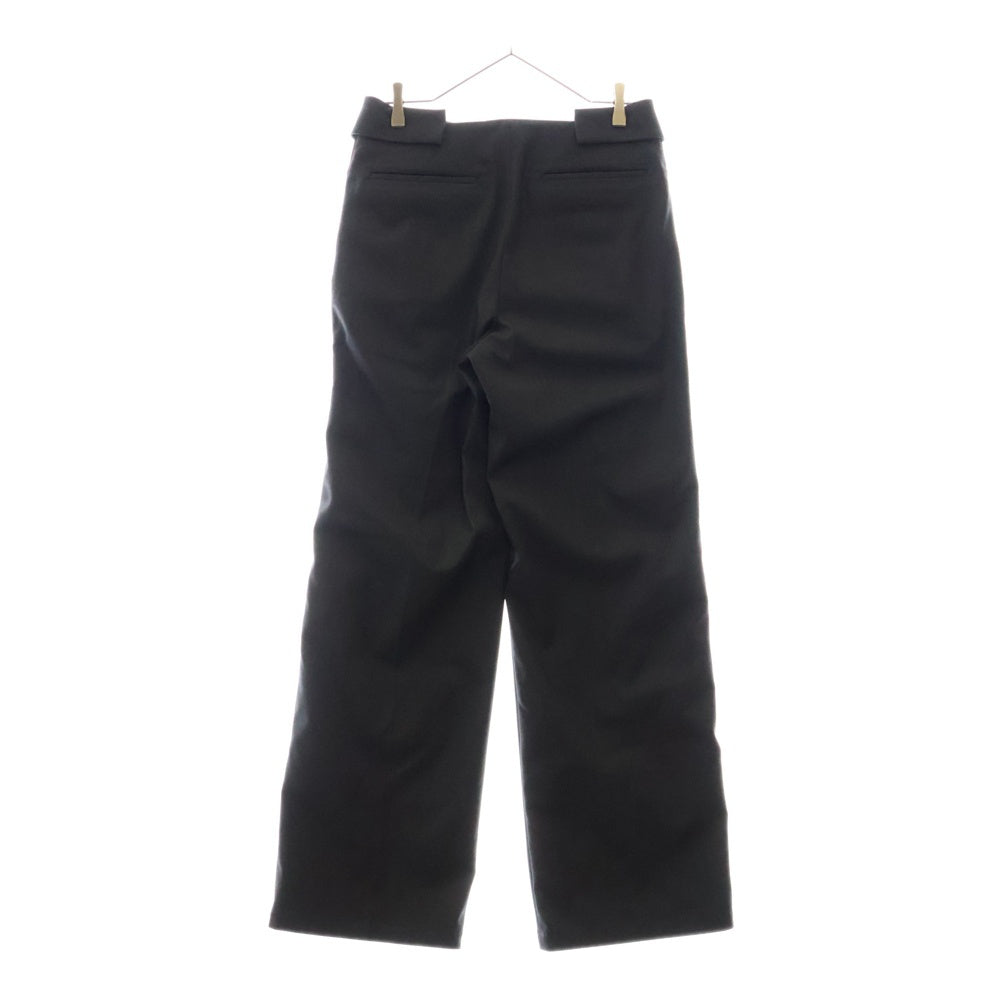 BIBLIOTHERK(ビブリオテーク) 24AW LOOSE DRESS TROUSERS センタープレス ルーズ ドレスパンツ グレー