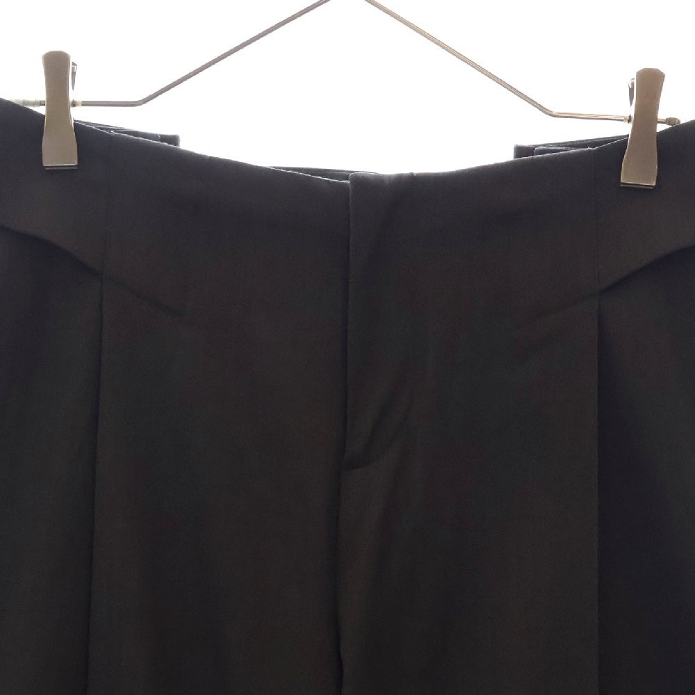 BIBLIOTHERK(ビブリオテーク) 24AW LOOSE DRESS TROUSERS センタープレス ルーズ ドレスパンツ グレー