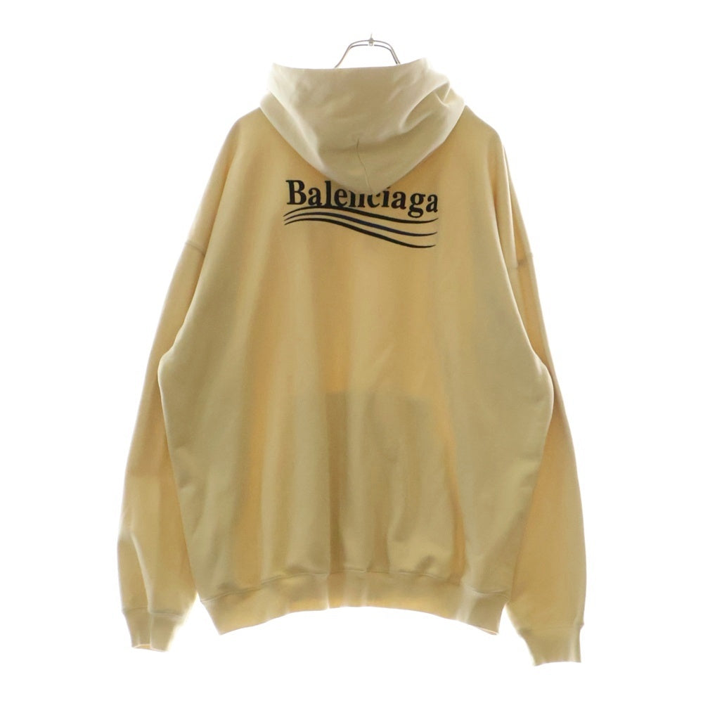 BALENCIAGA(バレンシアガ) Campaign Logo Hoodie キャンペーンロゴプルオーバーパーカー フーディ ベージュ 620973 TKVI9