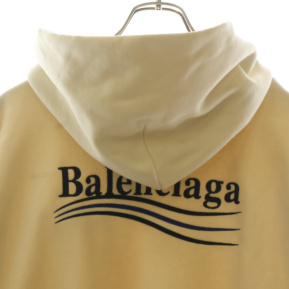BALENCIAGA(バレンシアガ) Campaign Logo Hoodie キャンペーンロゴプルオーバーパーカー フーディ ベージュ 620973 TKVI9