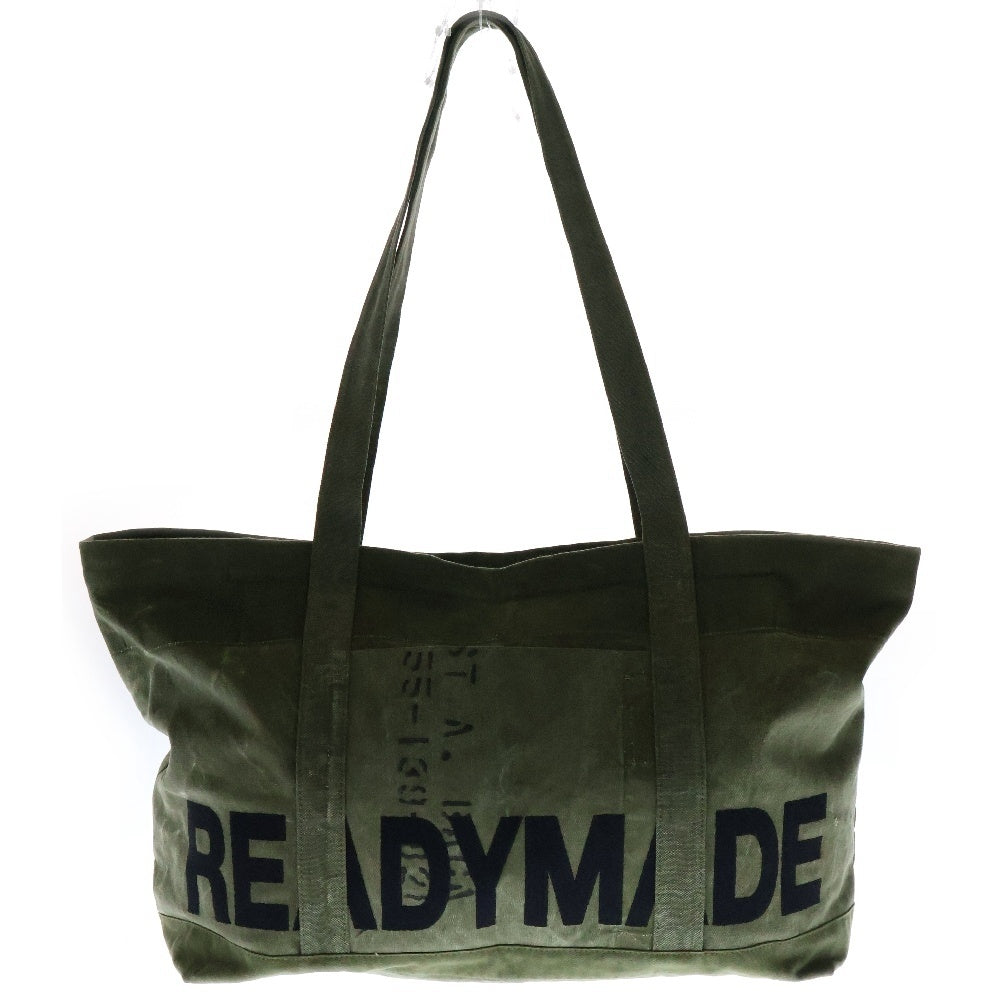 READY MADE(レディメイド) BIG TOTE BAG ビッグ トートバッグ ハンドバッグ カーキ