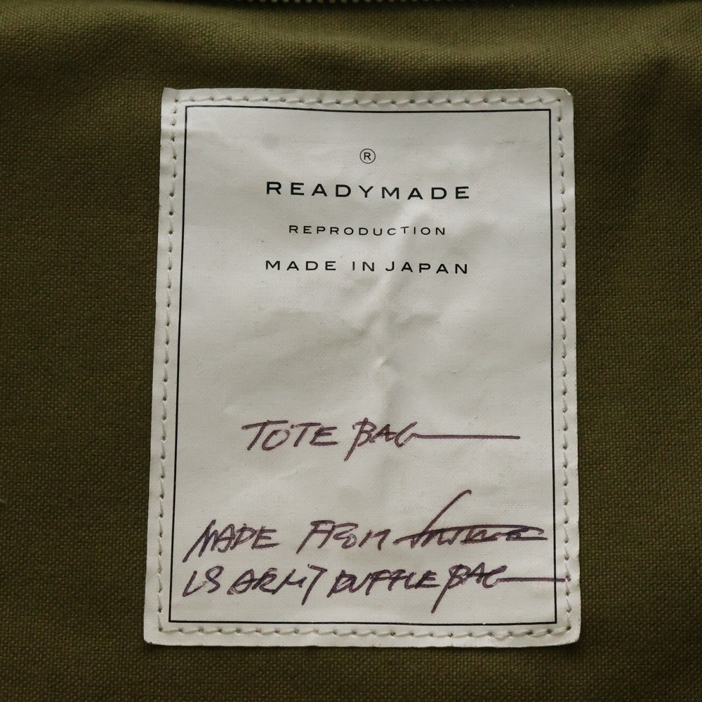 READY MADE(レディメイド) BIG TOTE BAG ビッグ トートバッグ ハンドバッグ カーキ