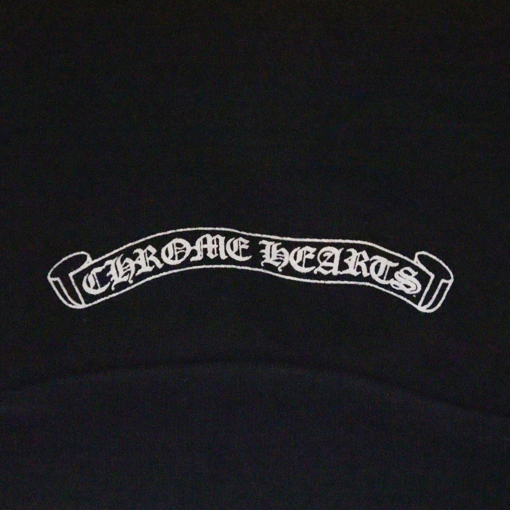 CHROME HEARTS(クロムハーツ) SWTSHRT PLVR ネックロゴプリント クルーネックスウェット トレーナー ブラック