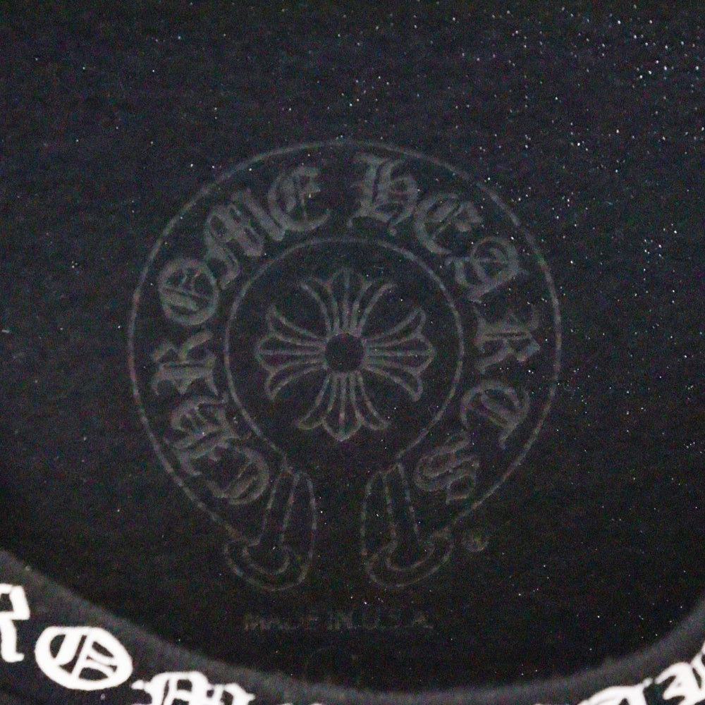 CHROME HEARTS(クロムハーツ) SWTSHRT PLVR ネックロゴプリント クルーネックスウェット トレーナー ブラック