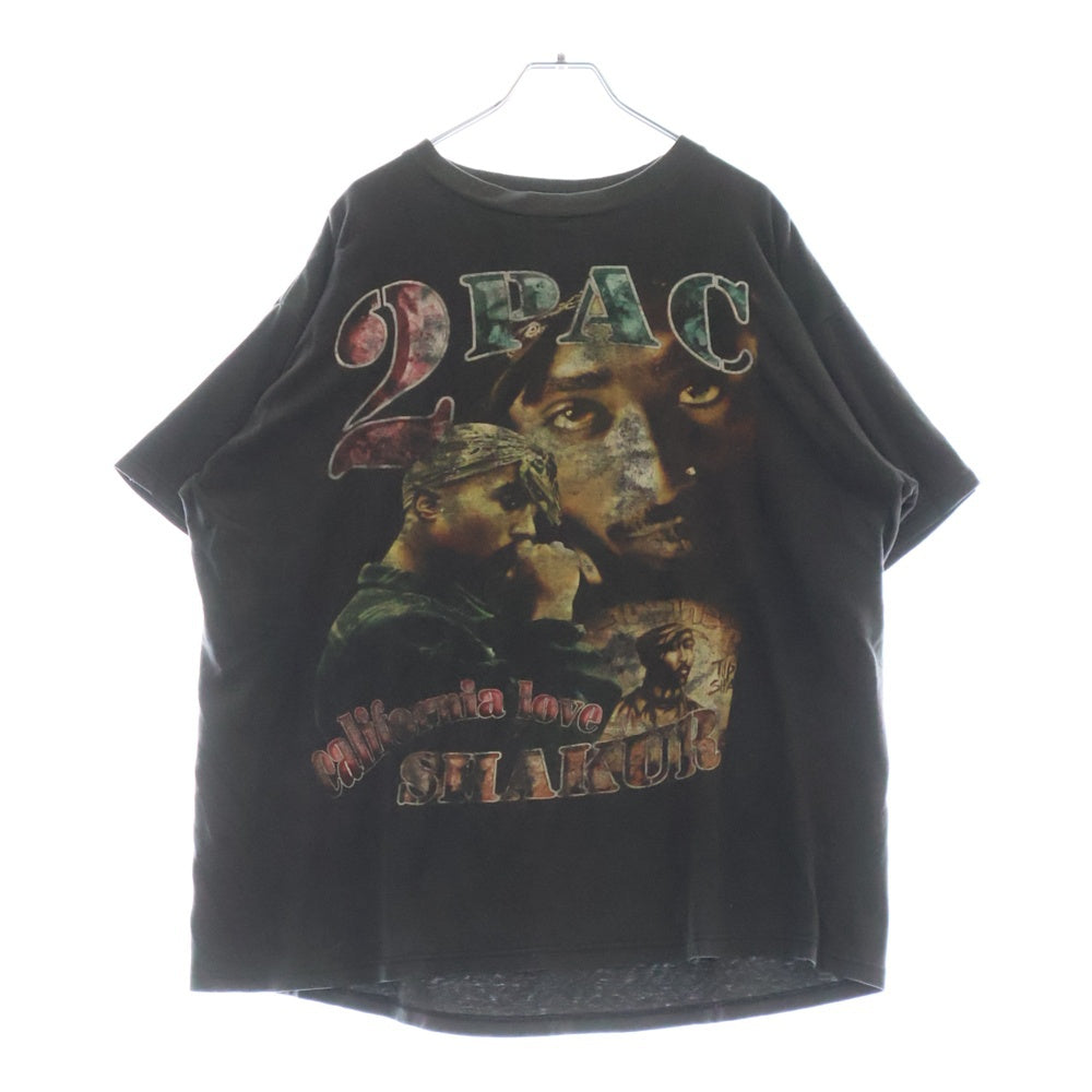 VINTAGE(ヴィンテージ) 90-00s 2PAC TEE ツーパック フロントプリント半袖Tシャツ カットソー ブラック