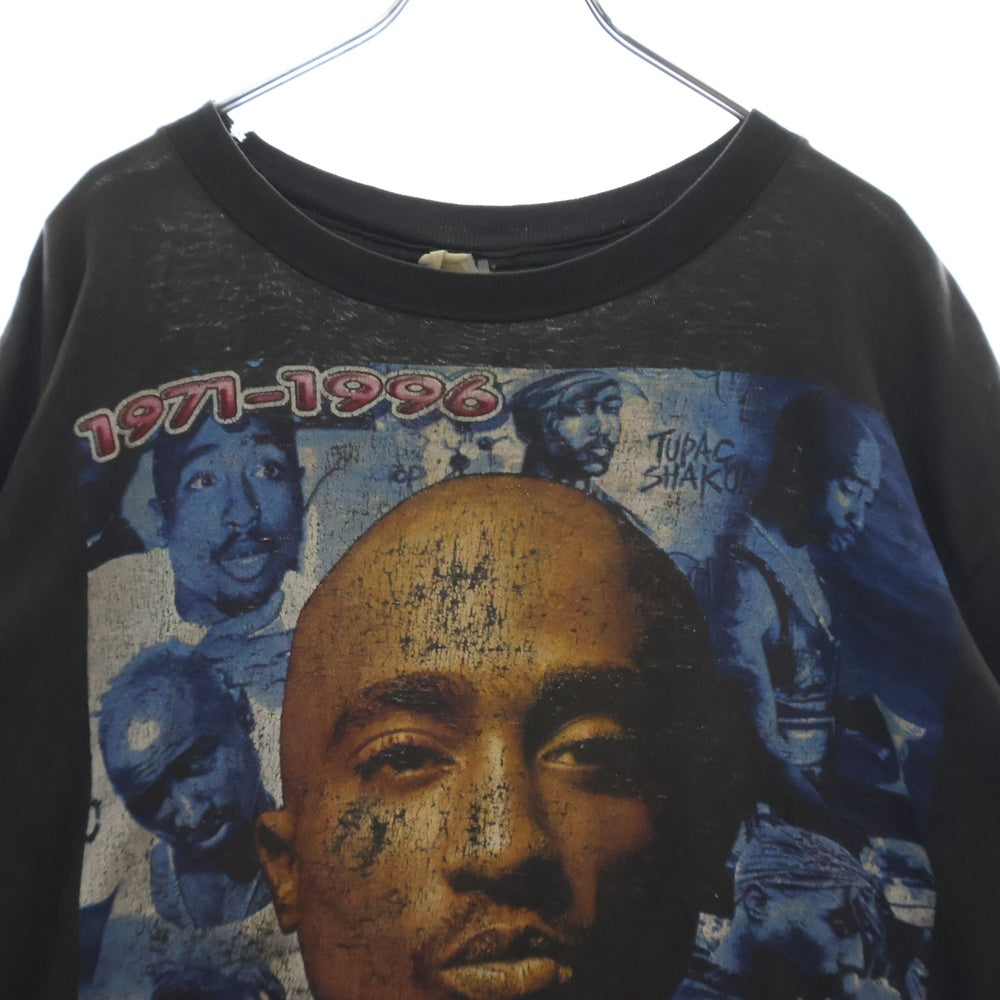 VINTAGE(ヴィンテージ) 90-00s 2PAC TEE ツーパック フロントプリント半袖Tシャツ カットソー ブラック