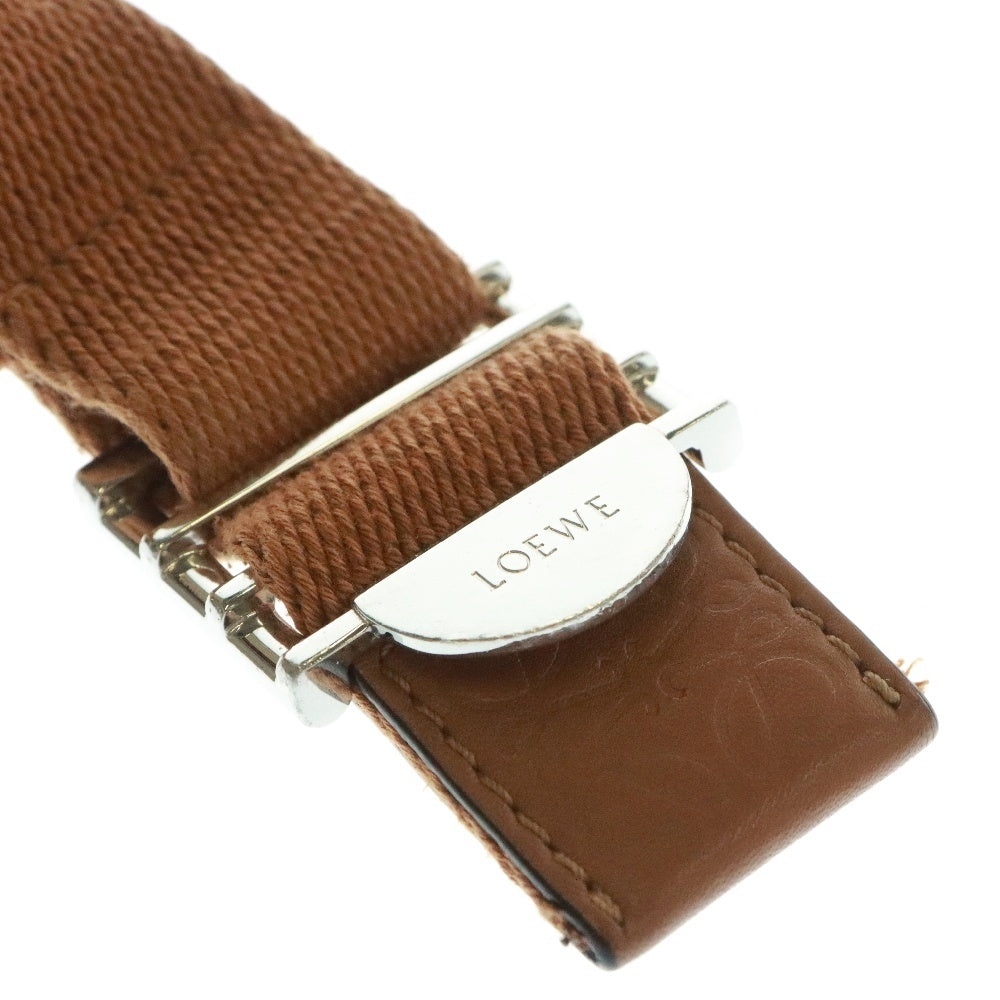 LOEWE(ロエベ) Military Messenger Bag ミリタリー メッセンジャー レザー ショルダーバッグ ブラウン 317.12AA72