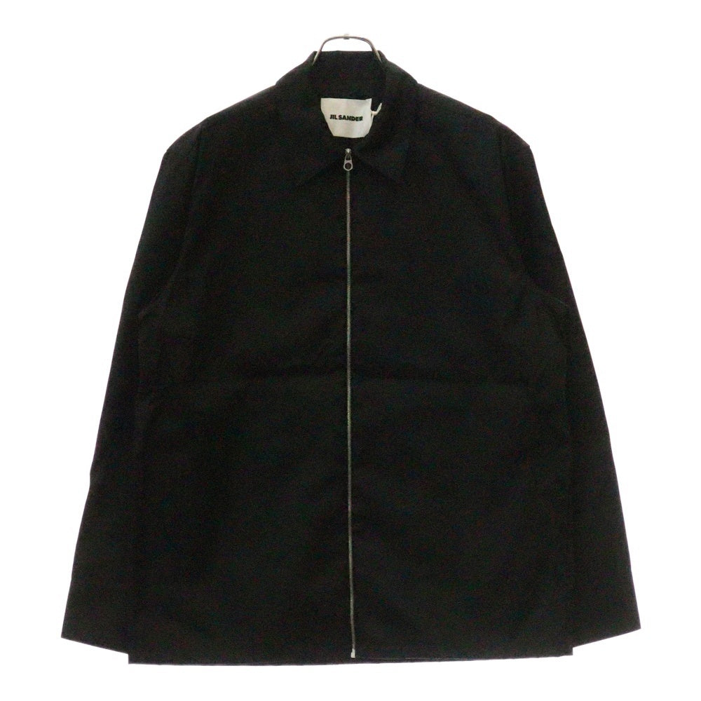 JIL SANDER(ジルサンダー) ナイロンツイルジップシャツジャケット ブルゾン ブラック J22DL0301 J70147
