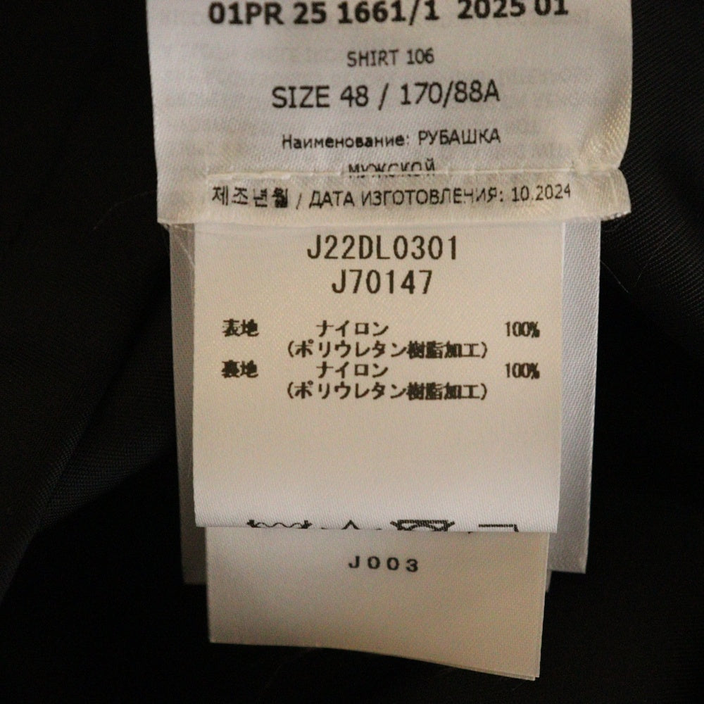 JIL SANDER(ジルサンダー) ナイロンツイルジップシャツジャケット ブルゾン ブラック J22DL0301 J70147