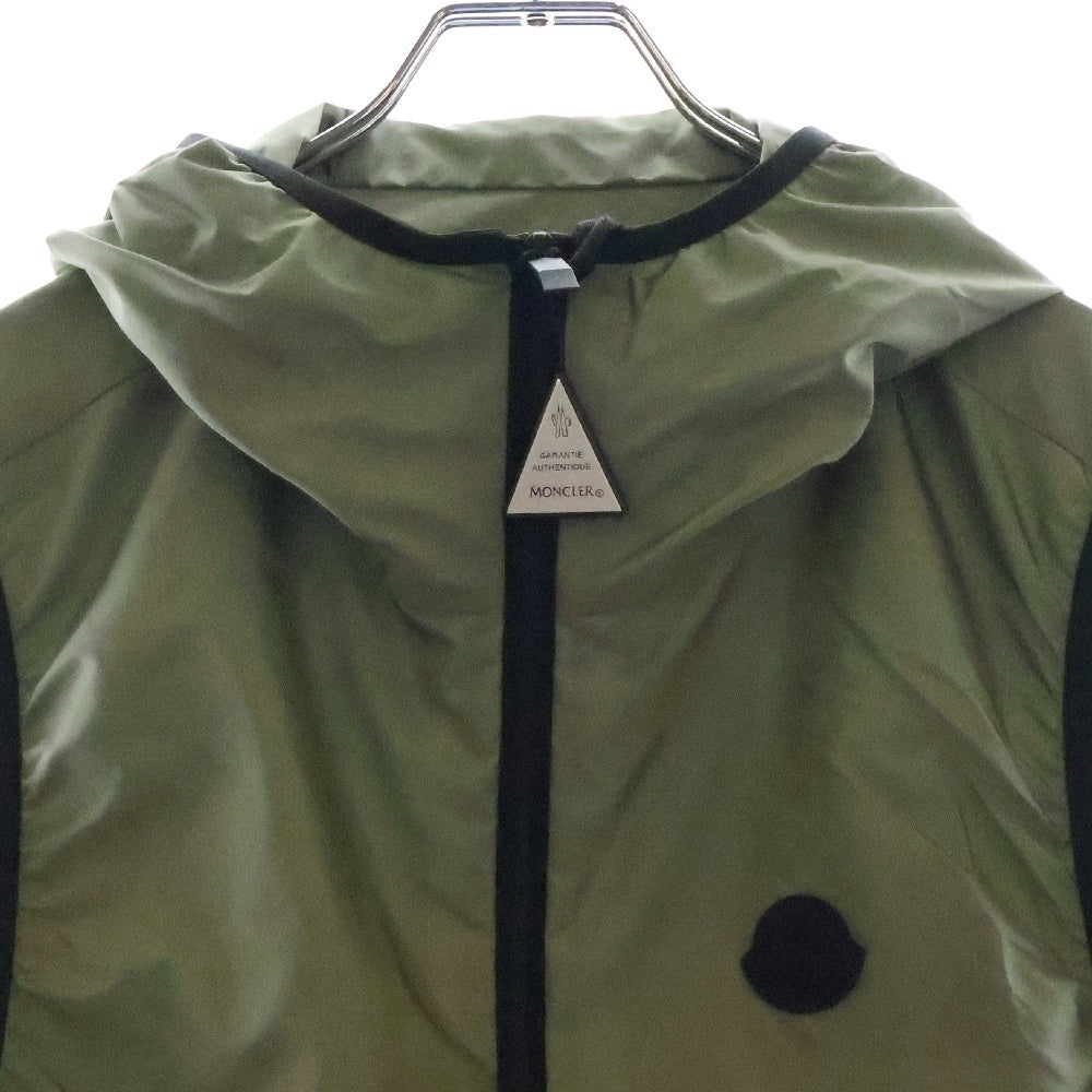 MONCLER(モンクレール) Moretan Vest ジップアップナイロンフーデットベスト カーキ K10911A00172