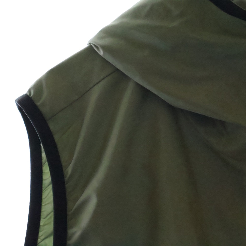 MONCLER(モンクレール) Moretan Vest ジップアップナイロンフーデットベスト カーキ K10911A00172