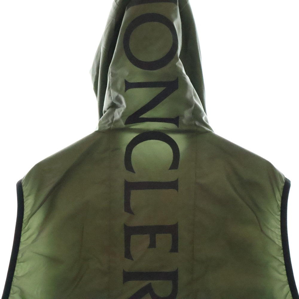 MONCLER(モンクレール) Moretan Vest ジップアップナイロンフーデットベスト カーキ K10911A00172