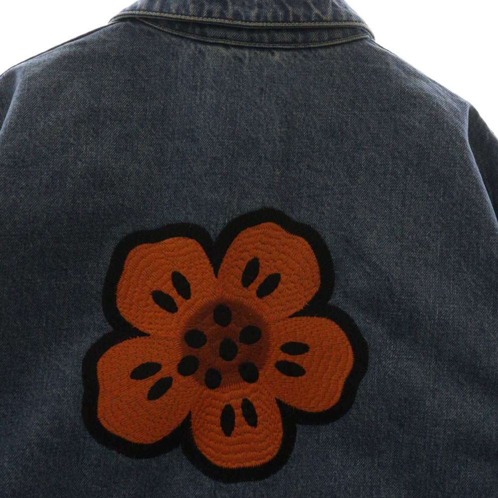 KENZO(ケンゾー) TRUCKER JACKET BOKE FLOWER バックフラワー刺繍 トラッカーデニムジャケット インディゴ