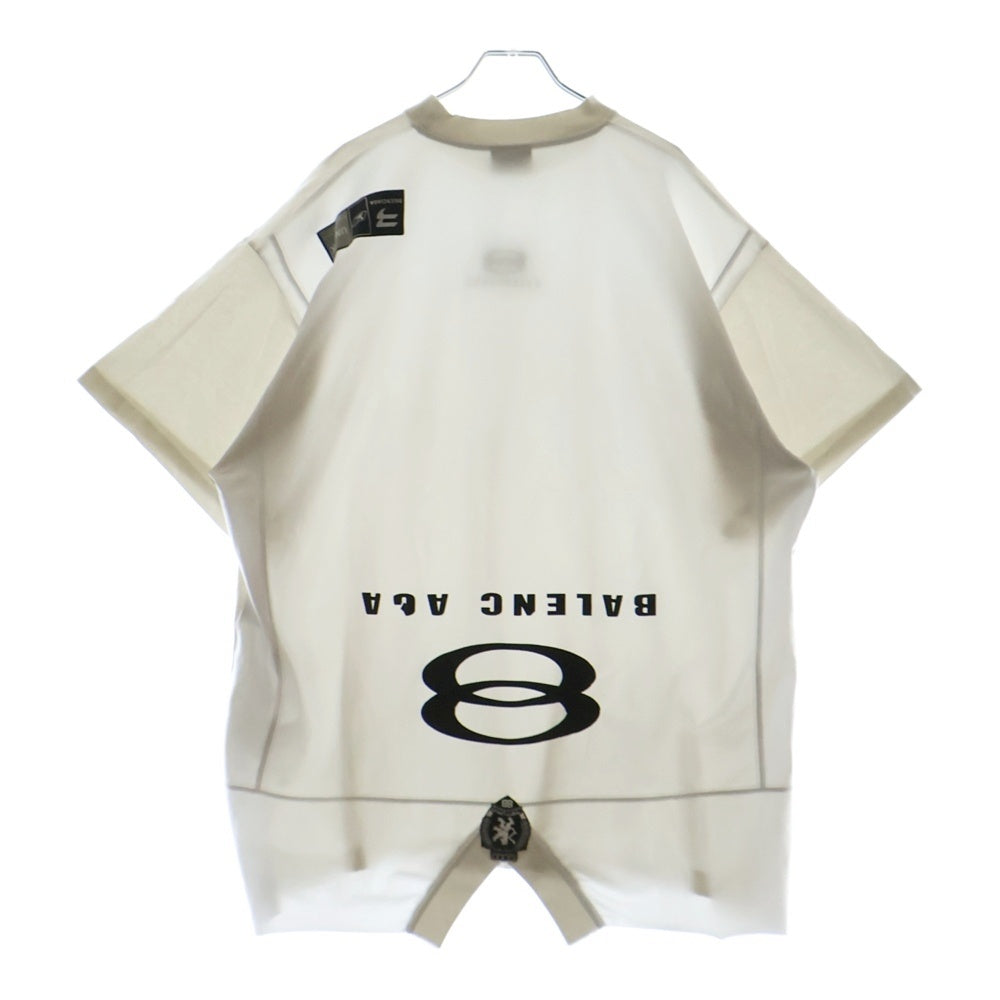 BALENCIAGA(バレンシアガ) 23AW バック切替 ロゴ刺繍スポーティ半袖Tシャツ ホワイト 768068 TPVG9