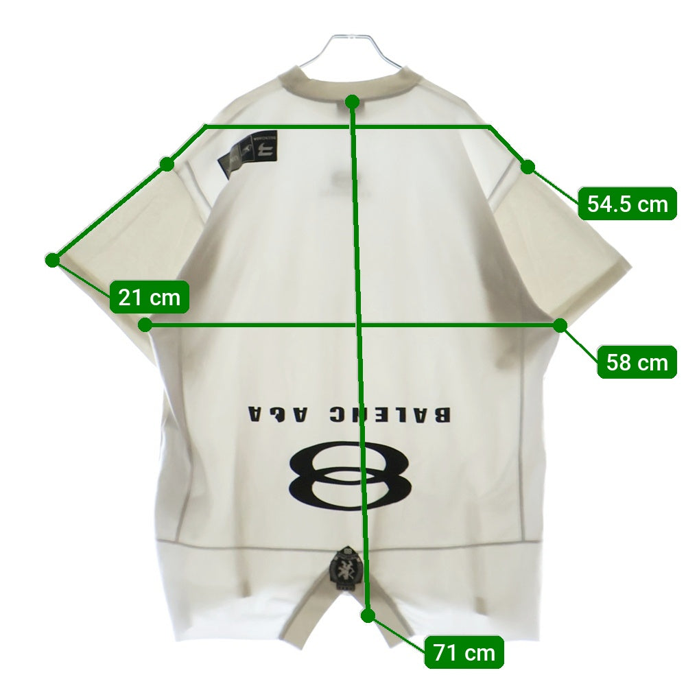 BALENCIAGA(バレンシアガ) 23AW バック切替 ロゴ刺繍スポーティ半袖Tシャツ ホワイト 768068 TPVG9
