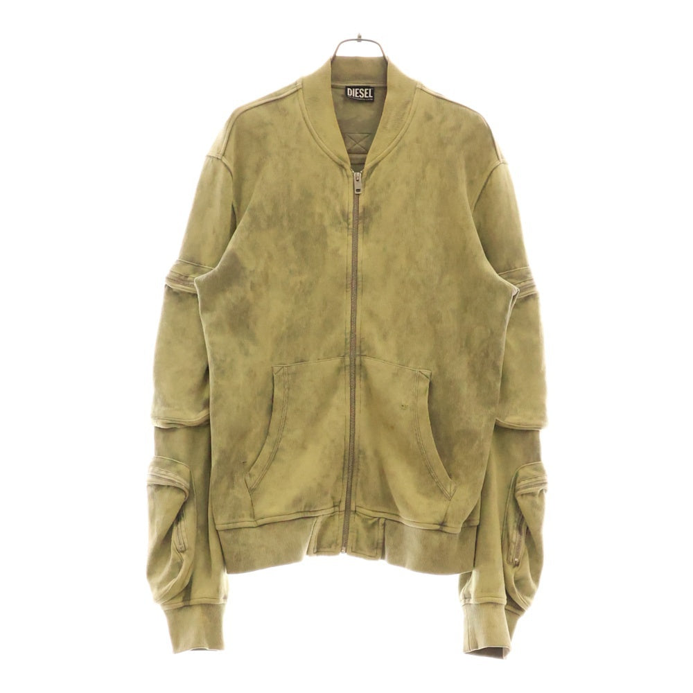 DIESEL(ディーゼル) ウォッシュド加工 コットンジップアップブルゾン カーキ