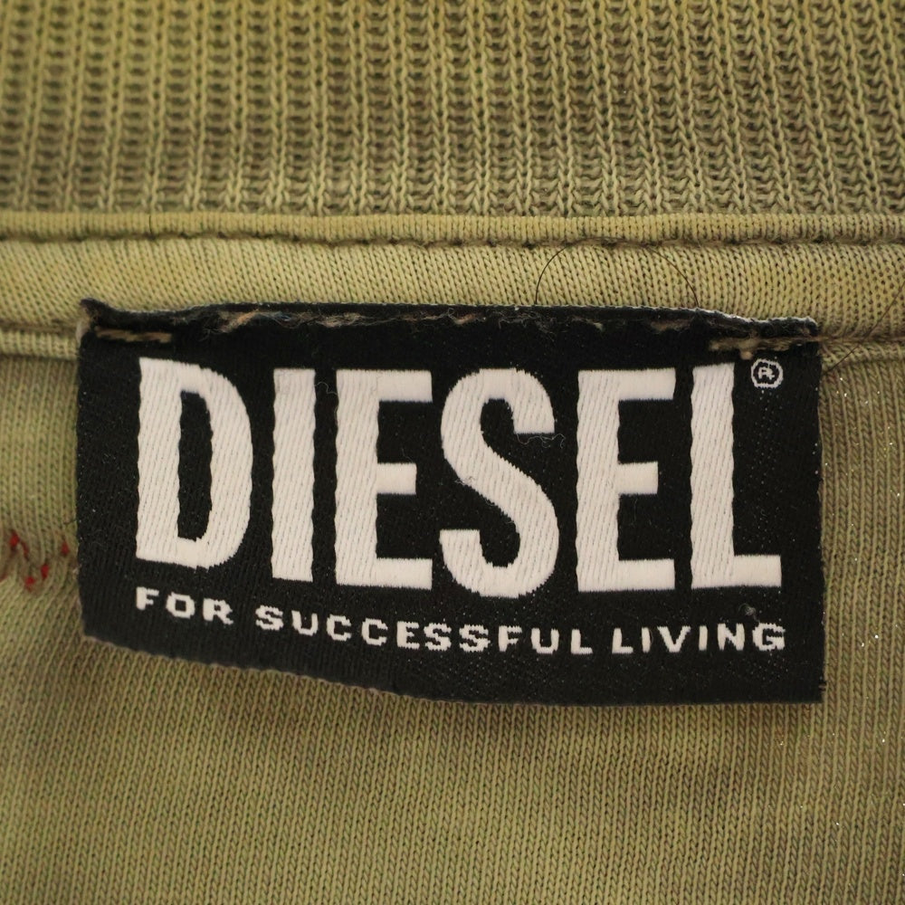 DIESEL(ディーゼル) ウォッシュド加工 コットンジップアップブルゾン カーキ