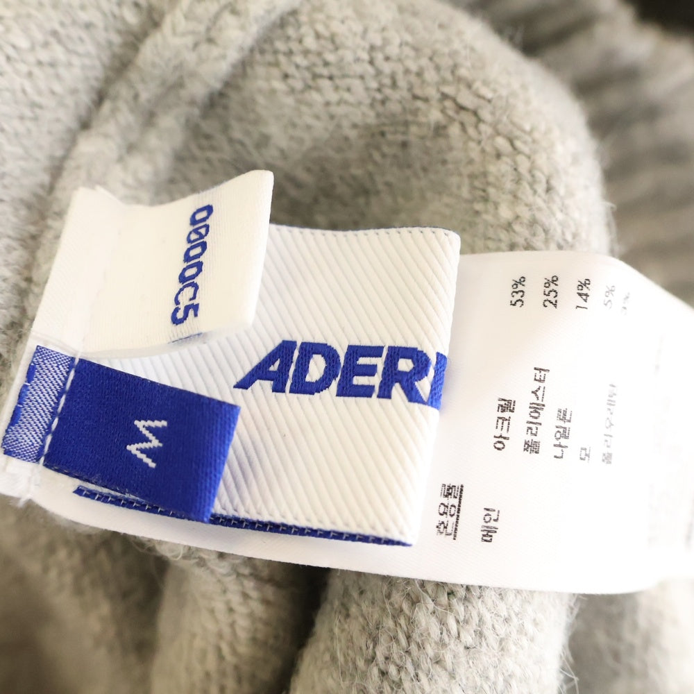 ADER ERROR(アーダーエラー) インターシャ プルオーバー ニット セーター グレー/ブルー BMADFWKT0301BL