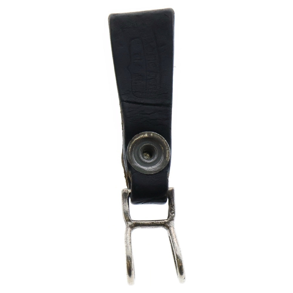 CHROME HEARTS(クロムハーツ) BELT LOOP フローラルボタンレザーベルトループ シルバー/ブラック