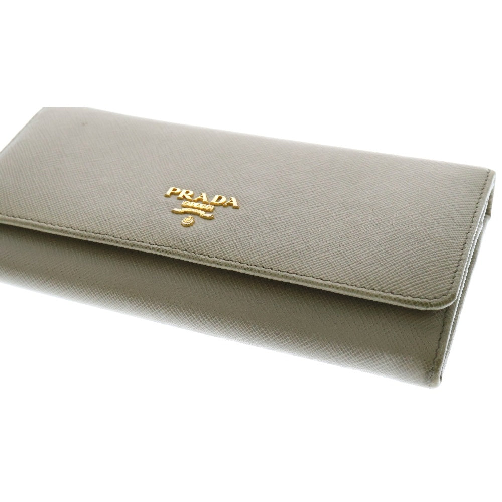 PRADA(プラダ) サフィアーノレザー ウォレット 長財布 グレー 1MH132