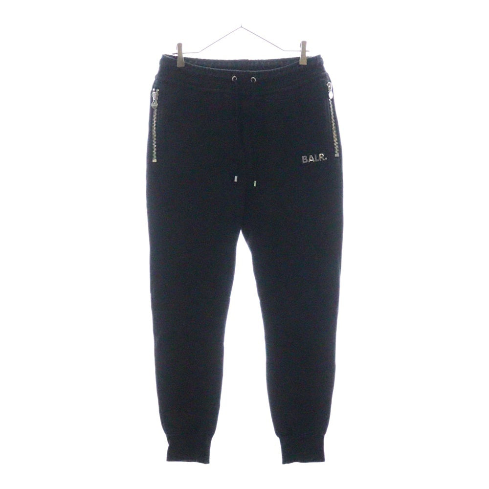 BALR.(ボーラー) メタルプレートロゴ コットンスウェットパンツ ブラック