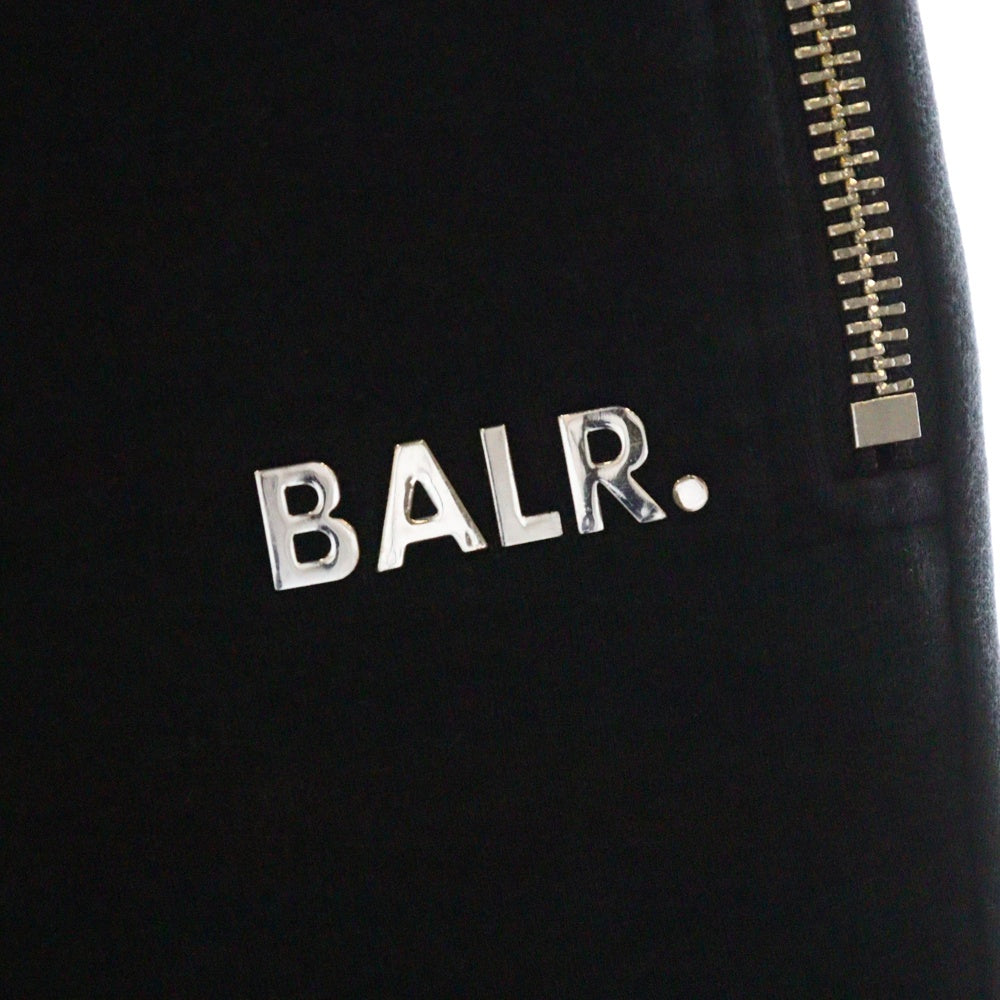 BALR.(ボーラー) メタルプレートロゴ コットンスウェットパンツ ブラック