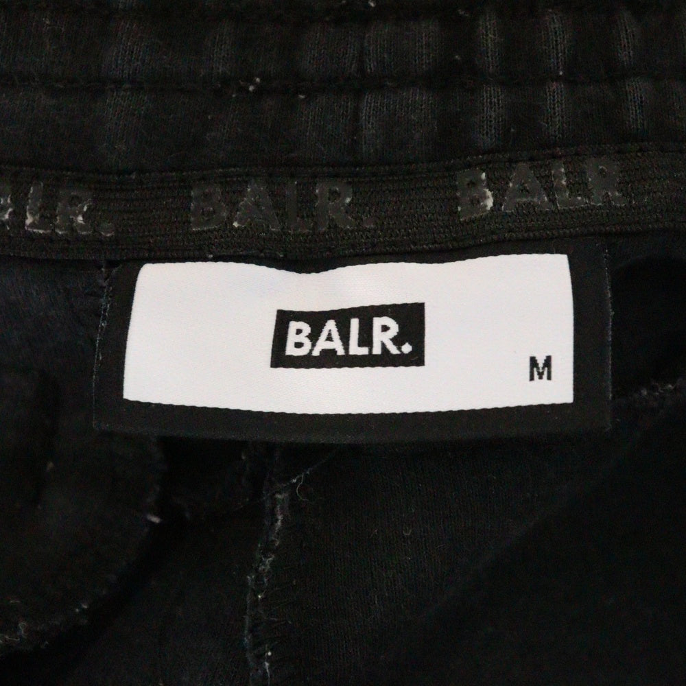 BALR.(ボーラー) メタルプレートロゴ コットンスウェットパンツ ブラック