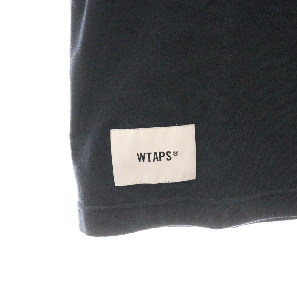 WTAPS(ダブルタップス) ロゴ刺繍 ポケット付き半袖Tシャツ ネイビー 231ATDT-CSM37