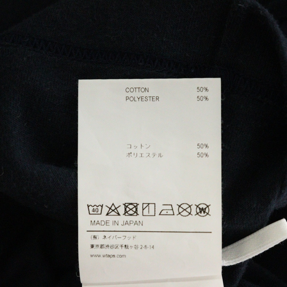 WTAPS(ダブルタップス) ロゴ刺繍 ポケット付き半袖Tシャツ ネイビー 231ATDT-CSM37