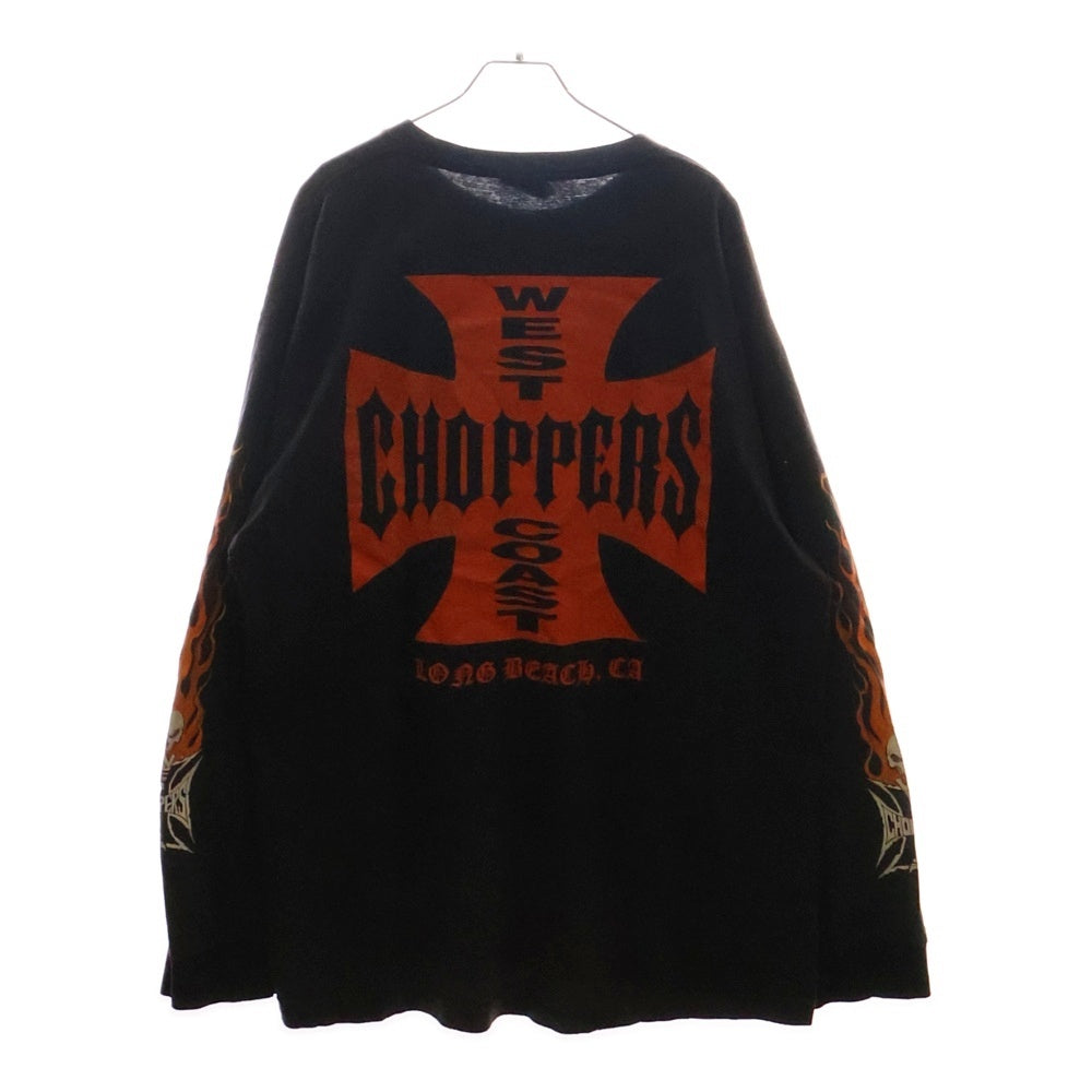 VINTAGE(ヴィンテージ) 90s VINTAGE WEST COAST CHOPPERS TEE ヴィンテージ ウェストコースト チョッパーズ プリント 長袖Tシャツ ブラック